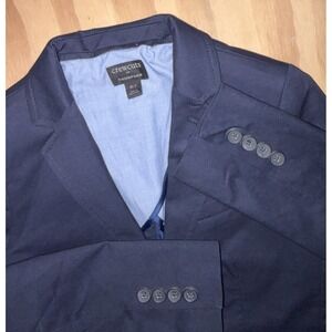 J Crew Crewcuts Thompson Blazer Jacket Boy's 6-7 Navy Pockets 2 Front Button